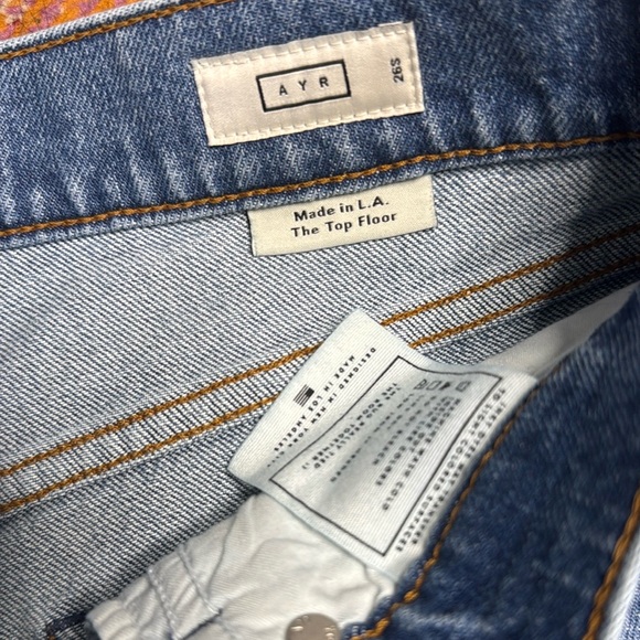 AYR Blue Flare Wide Leg Jeans Vintage-Inspired - Picture 4 of 7